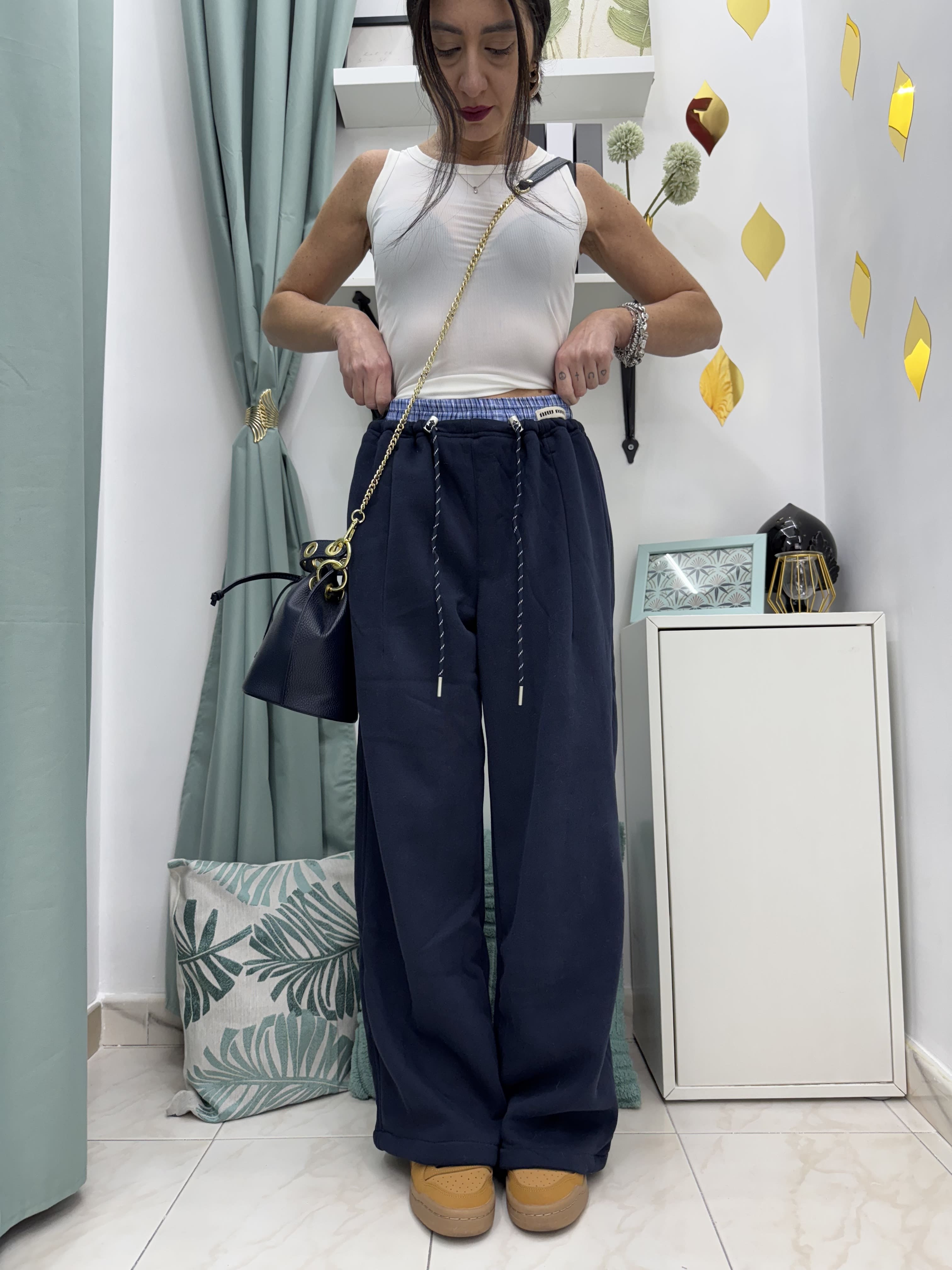 Pantaloni tuta con finto boxer