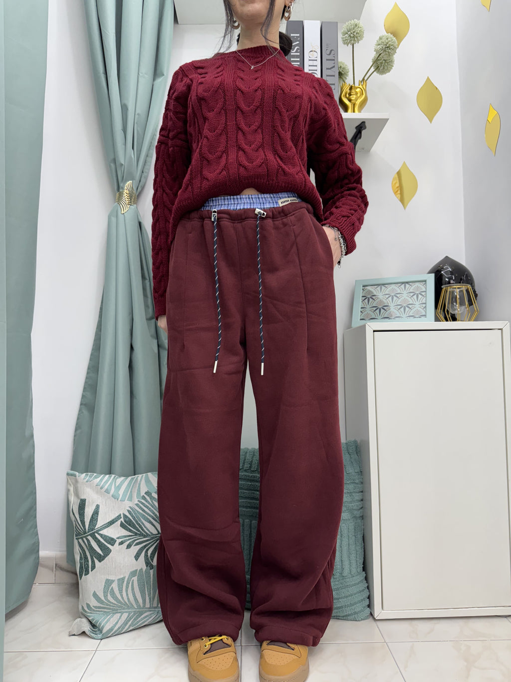 Pantaloni tuta con finto boxer