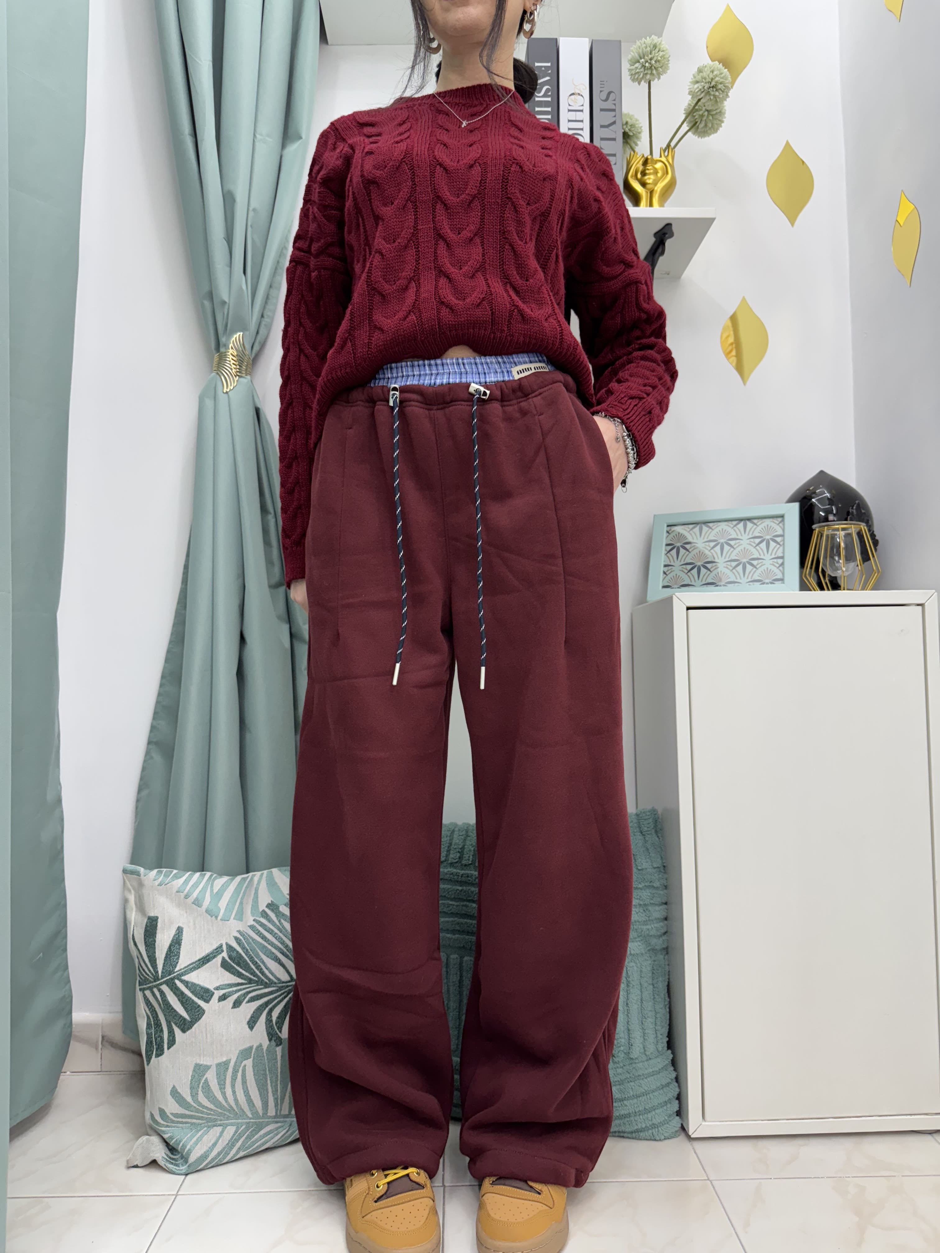 Pantaloni tuta con finto boxer