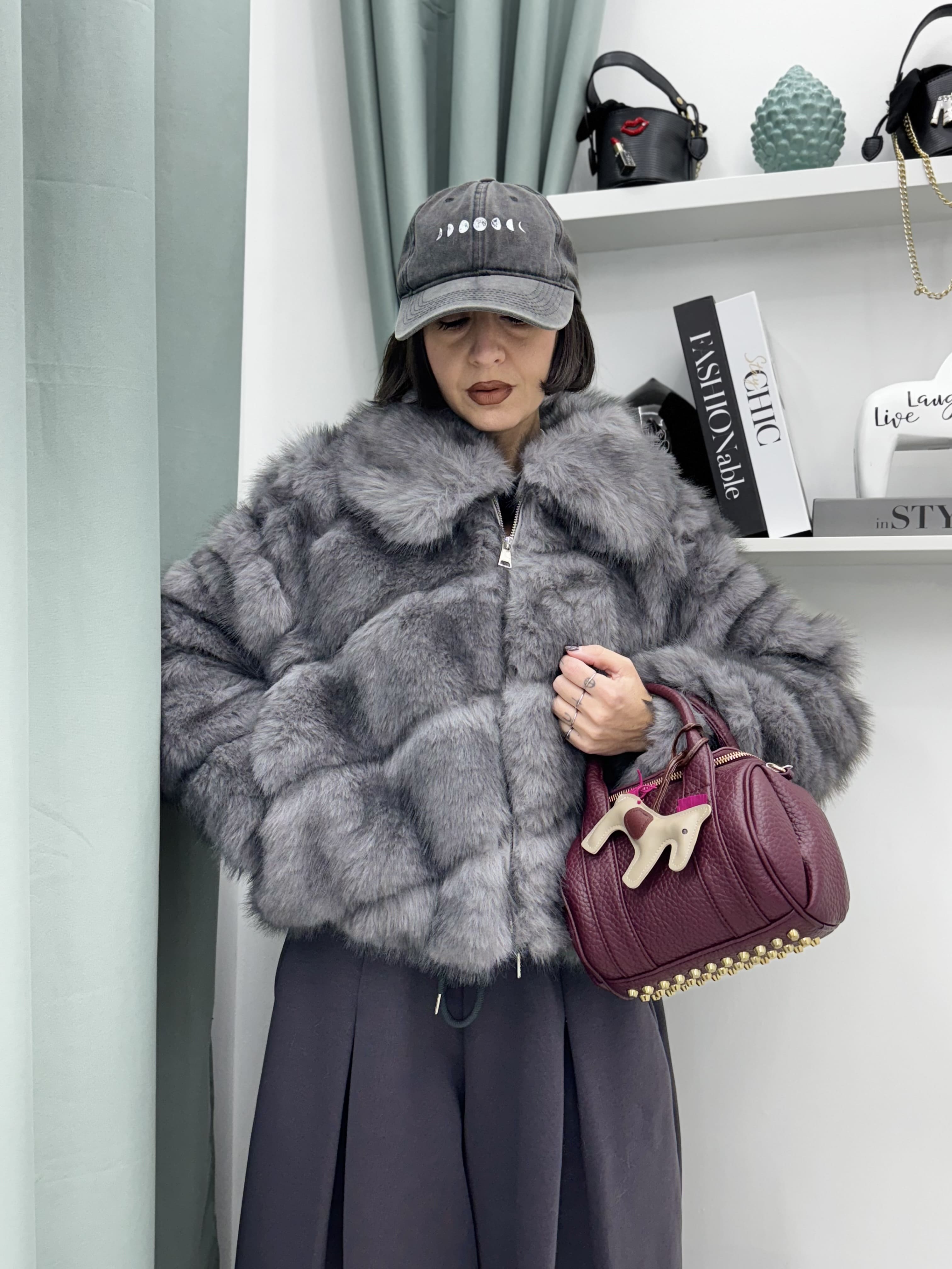 Ecofur Donna Top Quality con Sfumature – Giacca Pelliccia Ecologica Morbida e Calda tg unica fino a ML