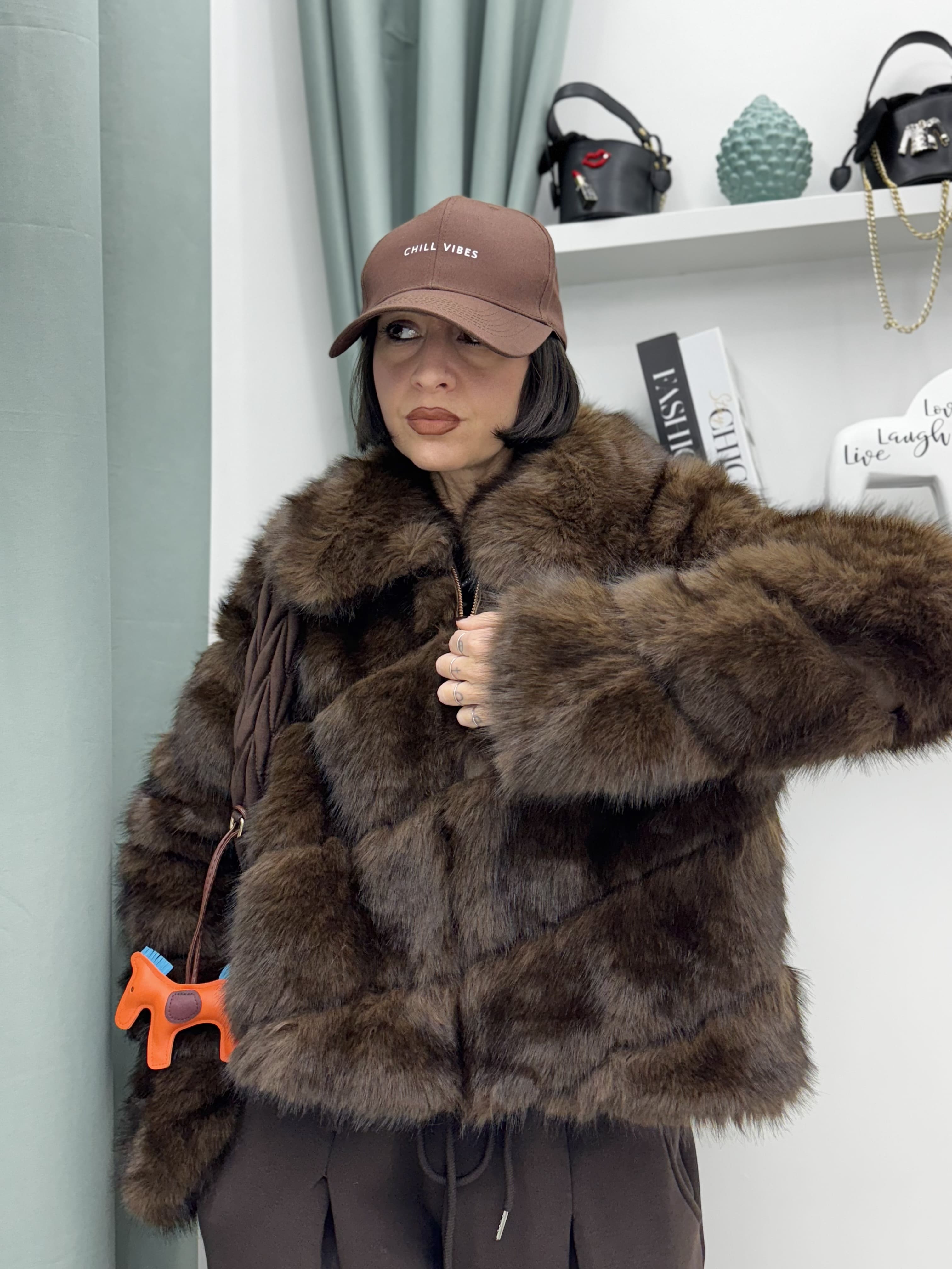 Ecofur Donna Top Quality con Sfumature – Giacca Pelliccia Ecologica Morbida e Calda tg unica fino a ML