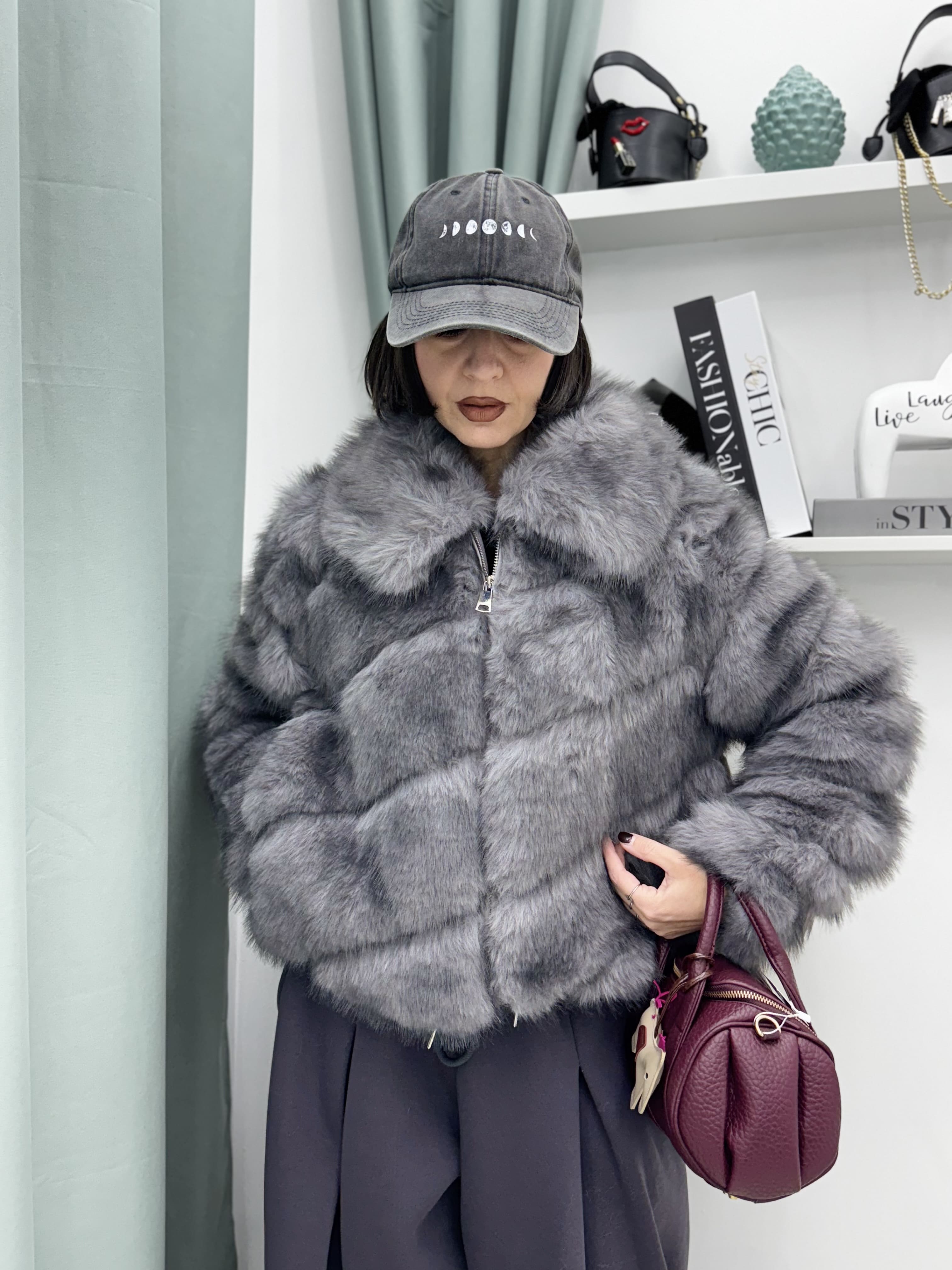 Ecofur Donna Top Quality con Sfumature – Giacca Pelliccia Ecologica Morbida e Calda tg unica fino a ML