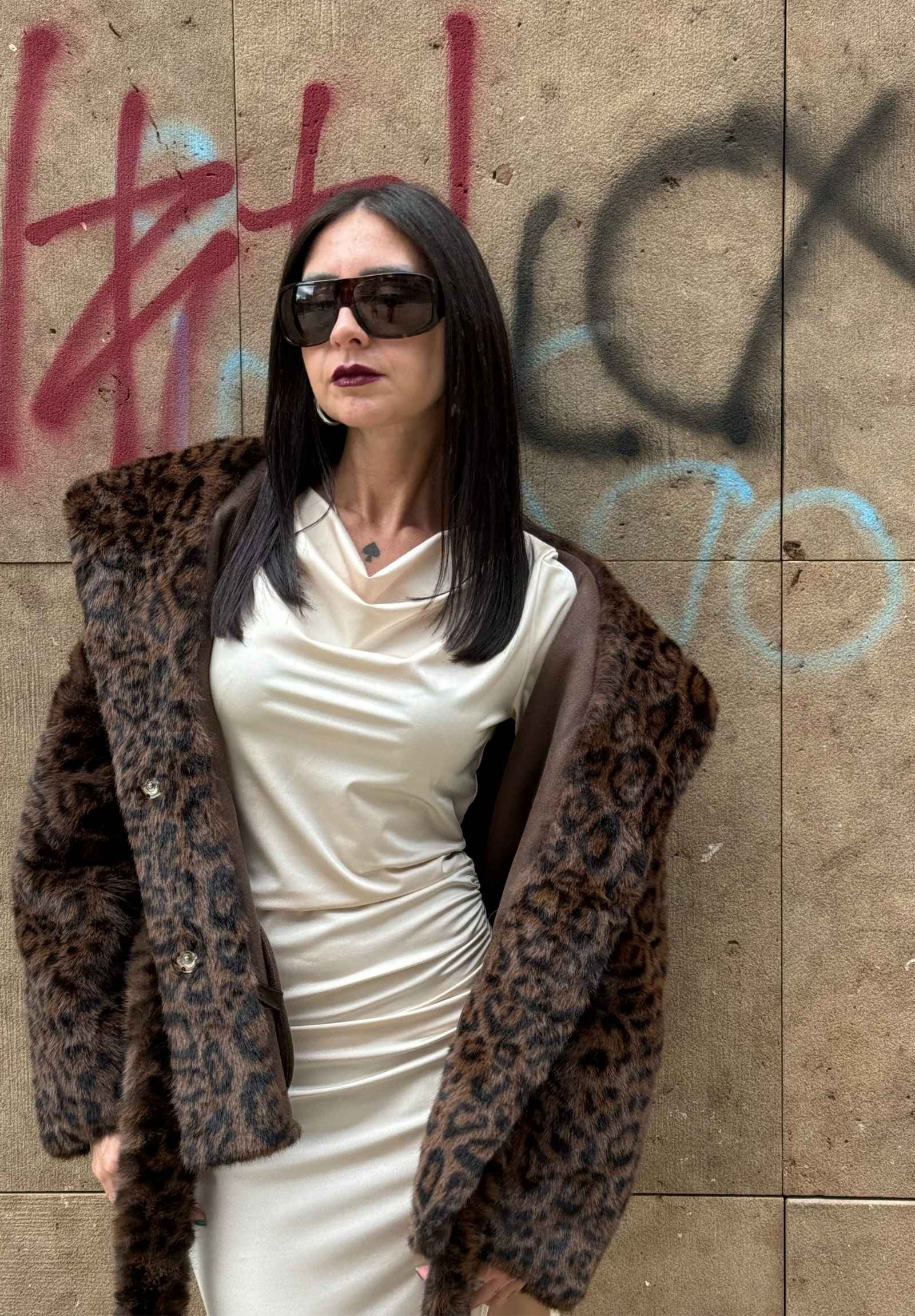 Giacca animalier in pelliccia