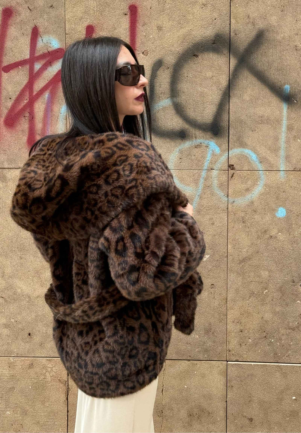 Giacca animalier in pelliccia