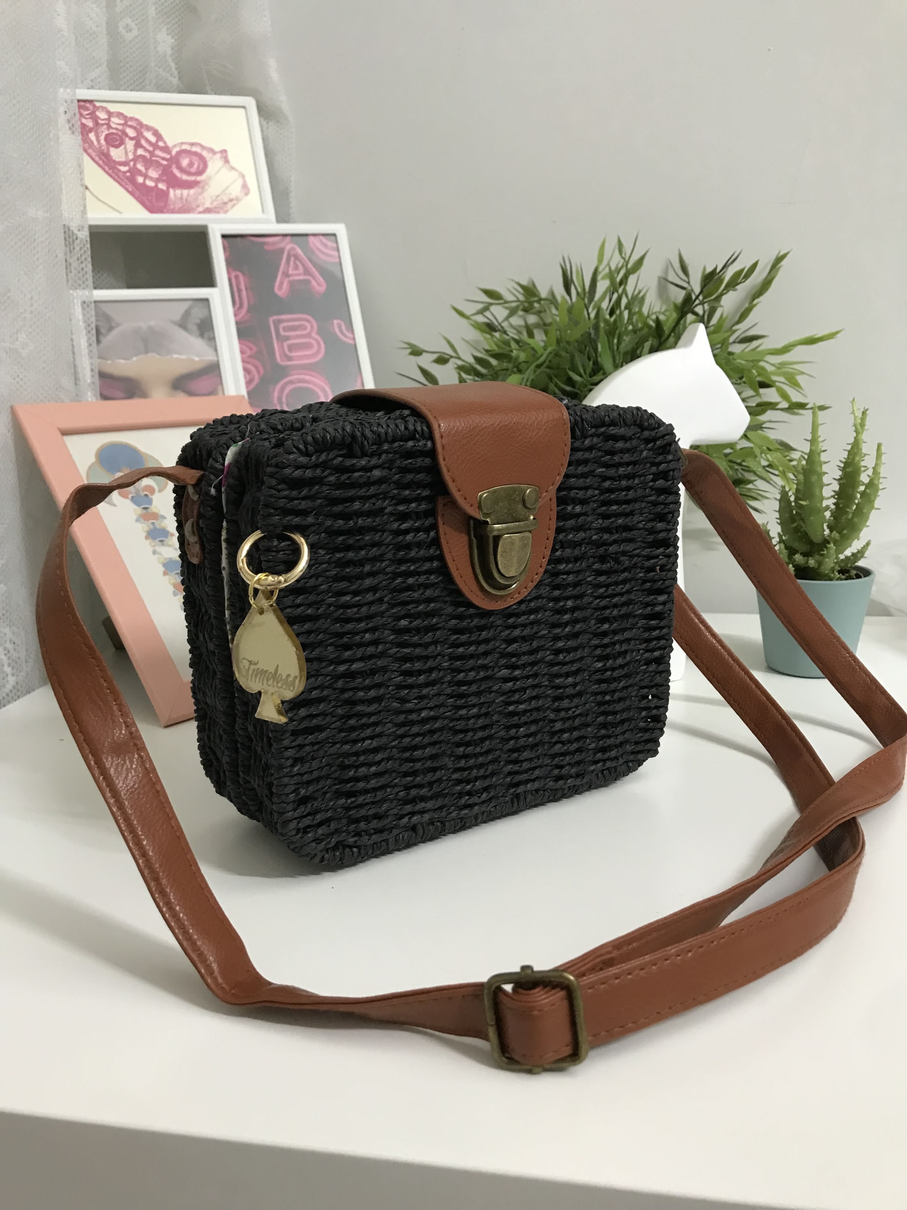 Borsa in rafia boho chic