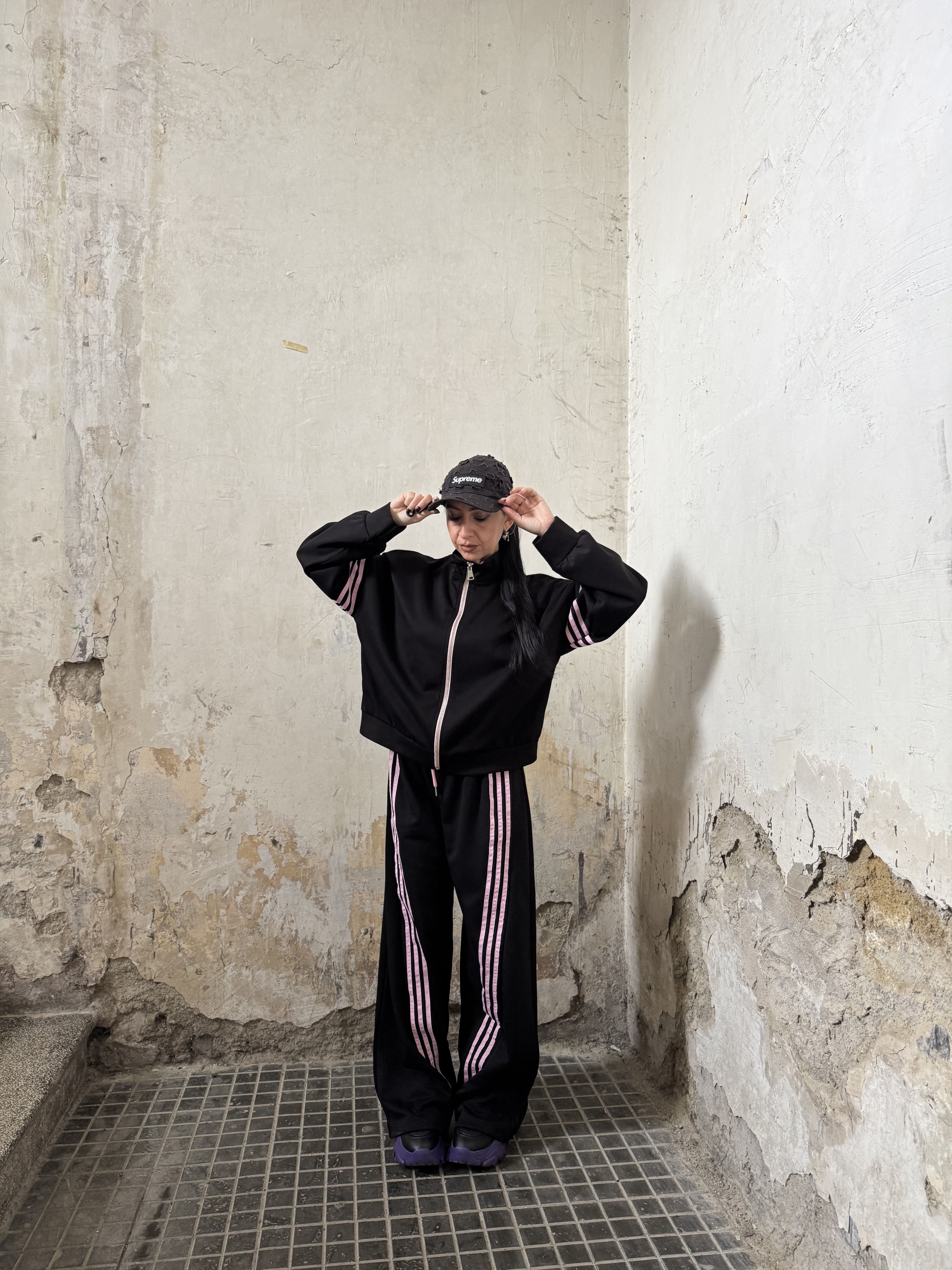 Coordinato Tuta Felpata con Bande Laterali (XS–L)